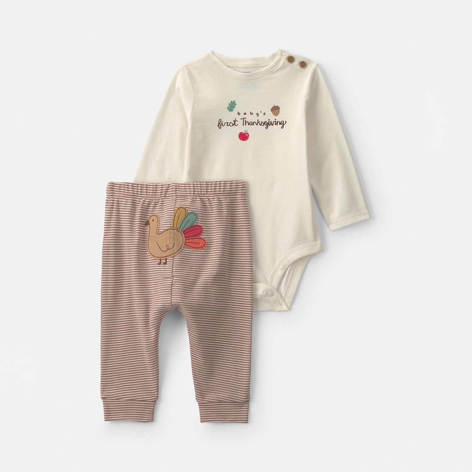 Carter's First Thanksgiving Baby Unisex 2-pc. Pant Set