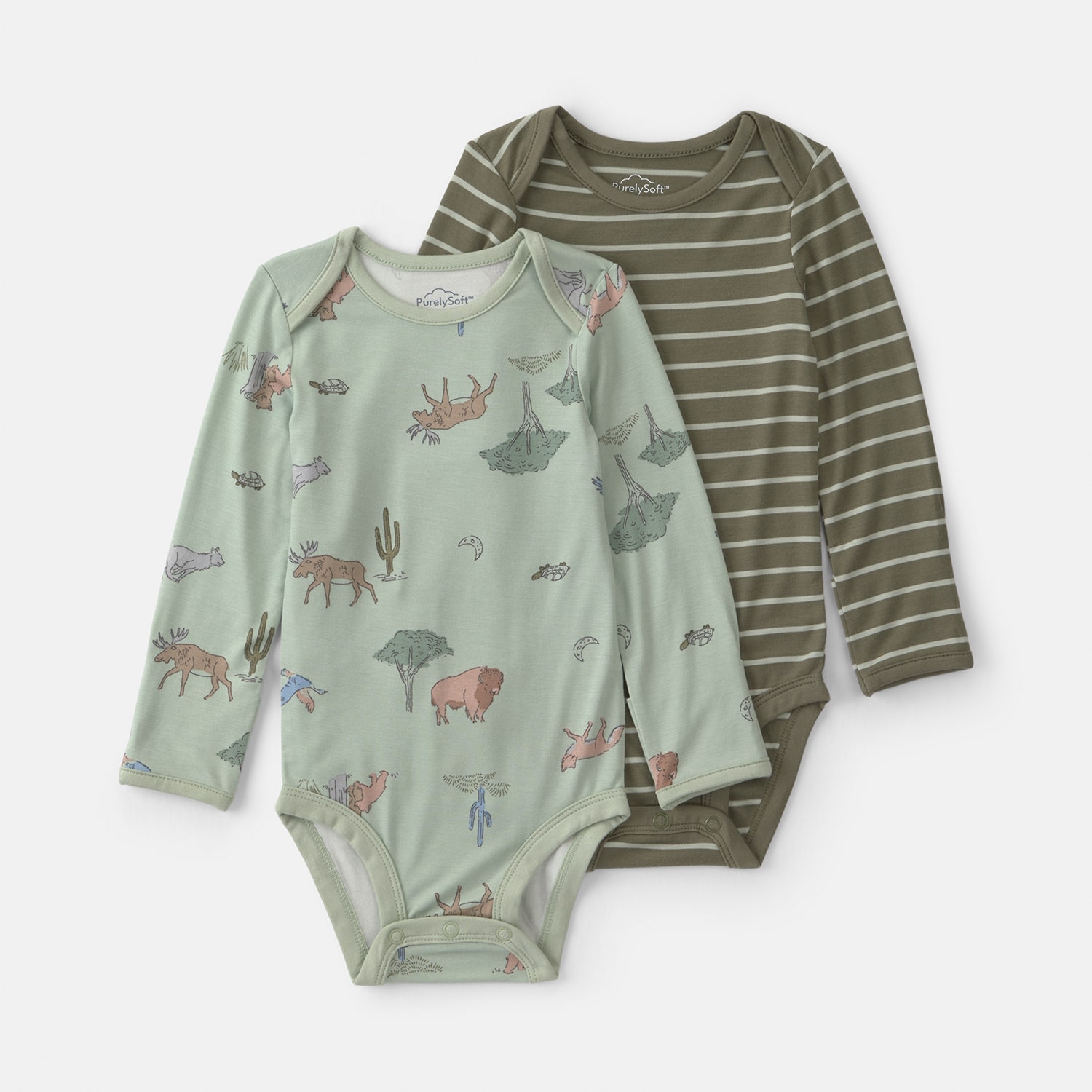 Carter's Baby Boys Crew Neck Long Sleeve 2-pc. Bodysuit