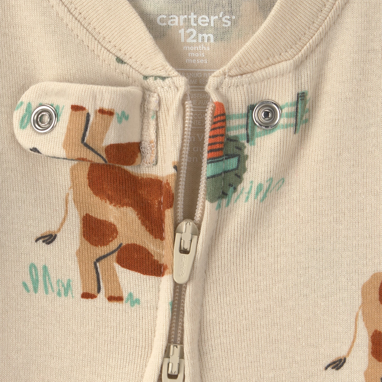 Carter's Baby Boys Footed Crew Neck Long Sleeve One Piece Pajama