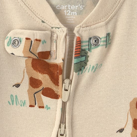 Carter's Baby Boys Footed Crew Neck Long Sleeve One Piece Pajama