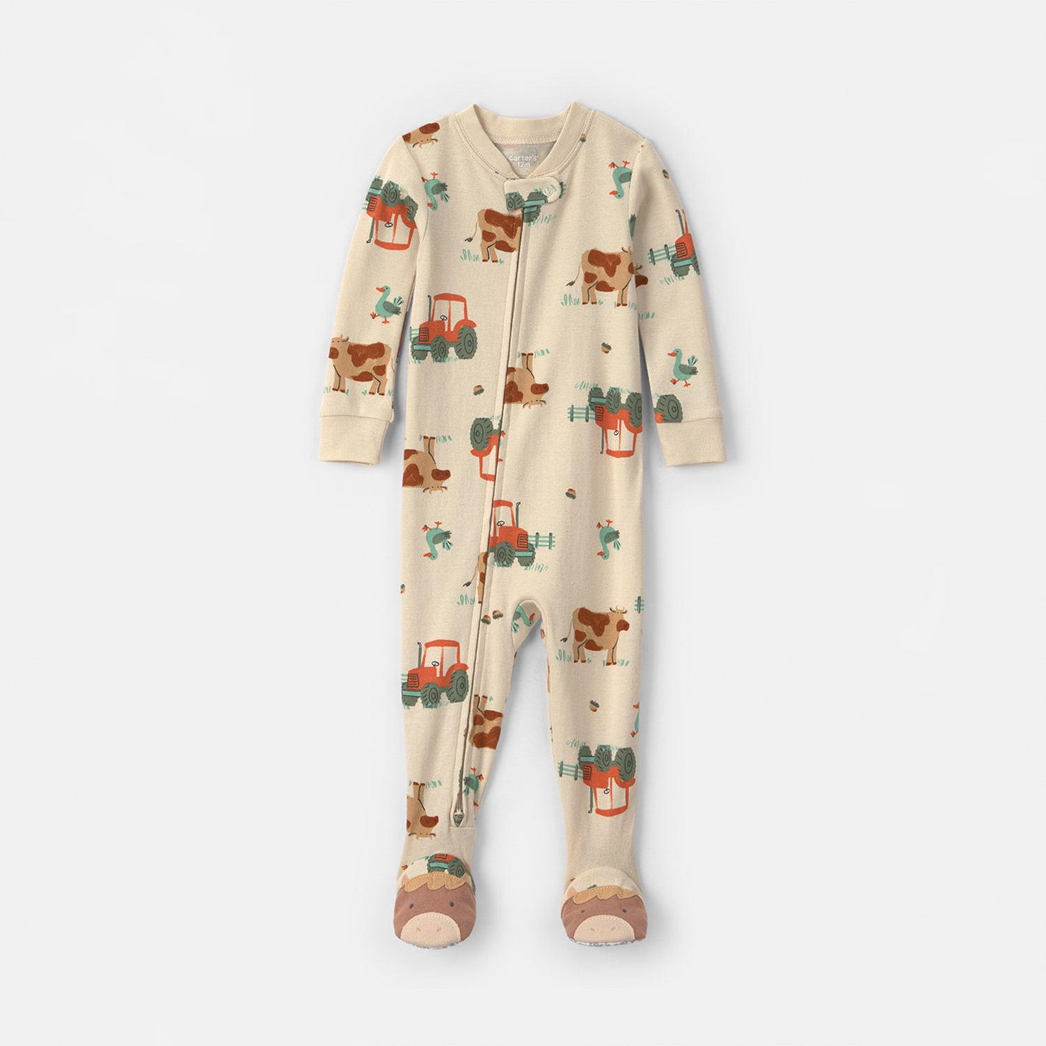 Carter's Baby Boys Footed Crew Neck Long Sleeve One Piece Pajama