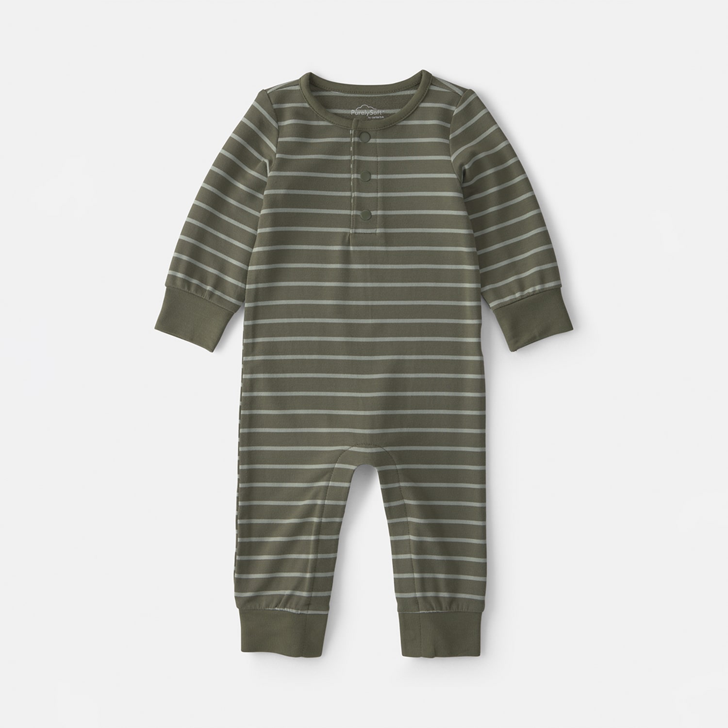 Carter's Baby Boys Crew Neck Long Sleeve Jumpsuit