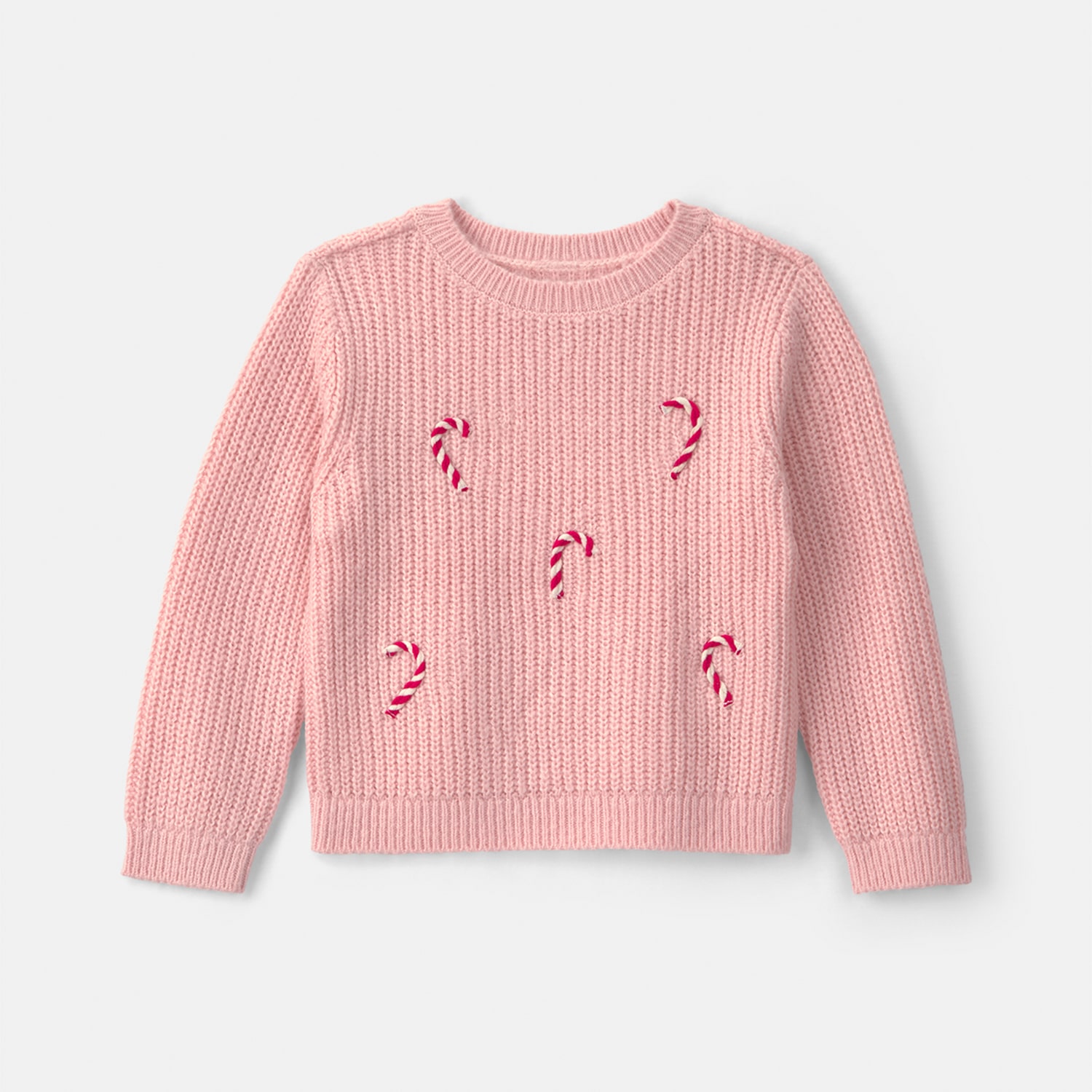 Carter's Toddler Girls Holiday Crew Neck Long Sleeve Pullover Sweater