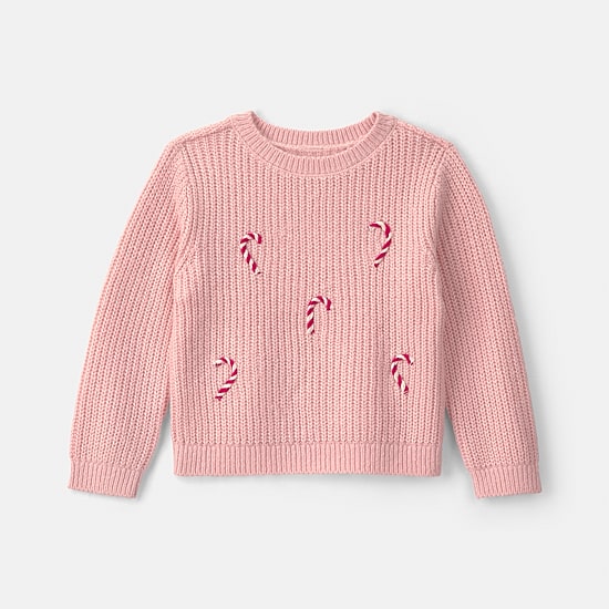 Carter's Toddler Girls Holiday Crew Neck Long Sleeve Pullover Sweater
