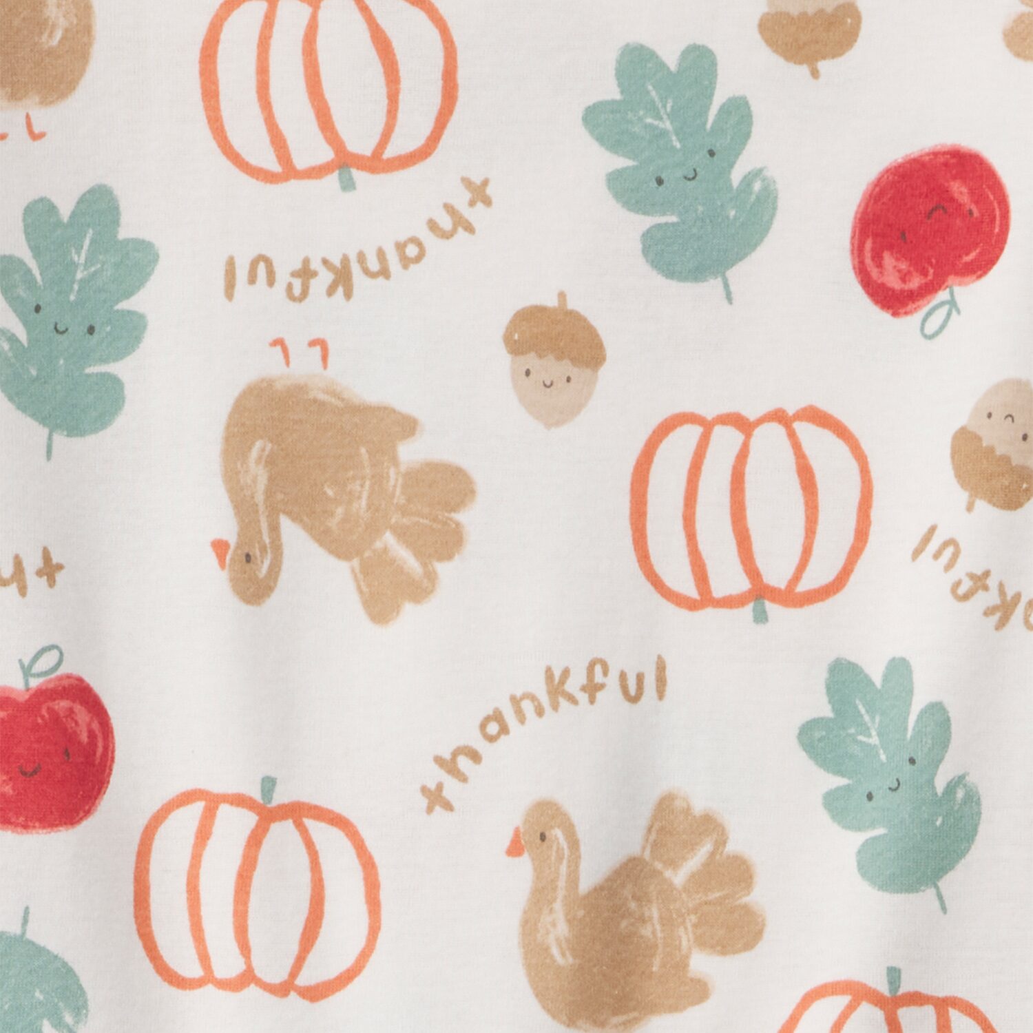 Carter's Thanksgiving Little & Big Kid Unisex Crew Neck Long Sleeve 2-pc. Pajama Set