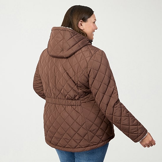 Free Country Womens Reversible Midweight Plus Quilted Jacket