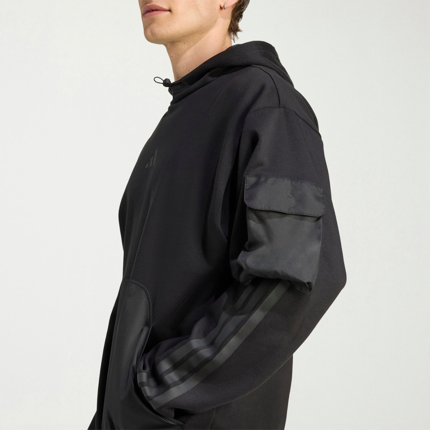 adidas Mens Long Sleeve Fleece Hoodie