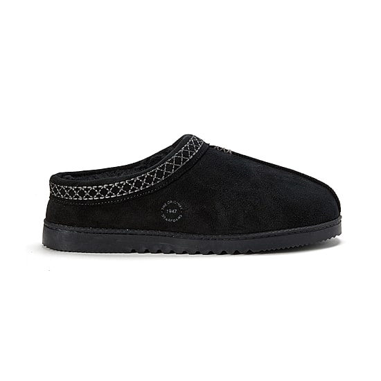 Dearfoams Dean Genuine Suede With Embroidery Mens Clog Slippers