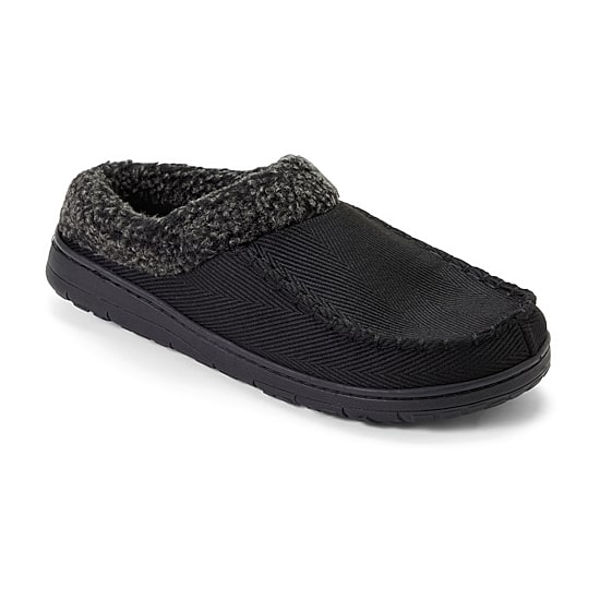 Dearfoams Brendan Twill Mens Clog Slippers