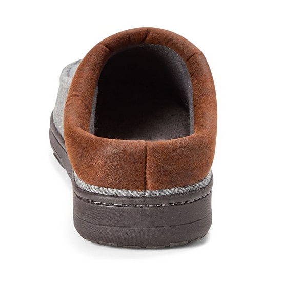 Dearfoams Brendan Perforated Microsuede Mens Clog Slippers