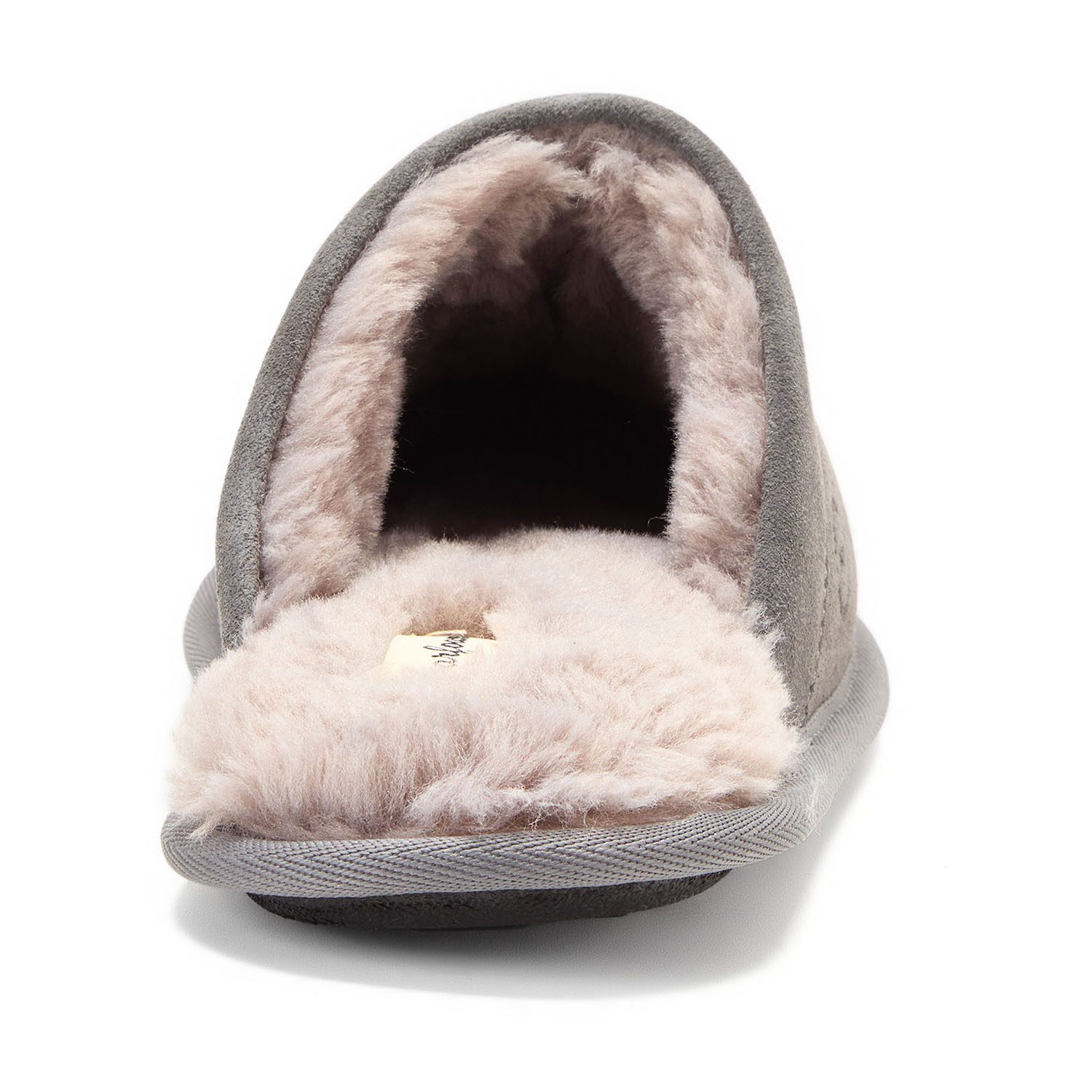 Dearfoams Kirk Genuine Suede Scuff With Prayer Seam - Whole Sizing Mens Clog Slippers