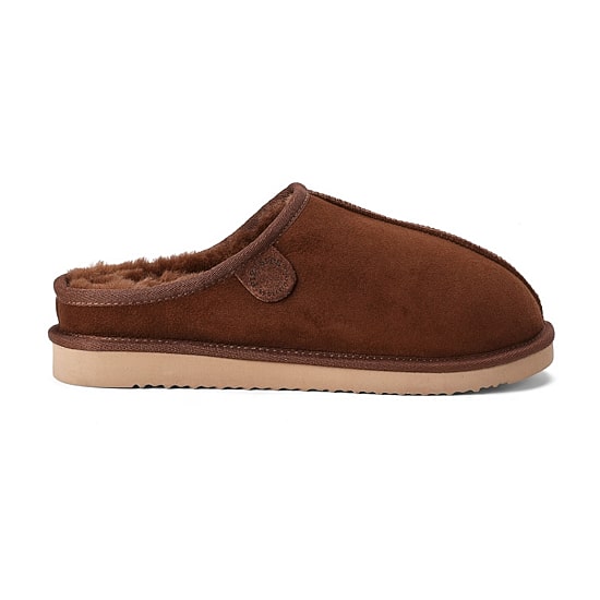 Dearfoams Grafton Genuine Shearling Mens Clog Slippers