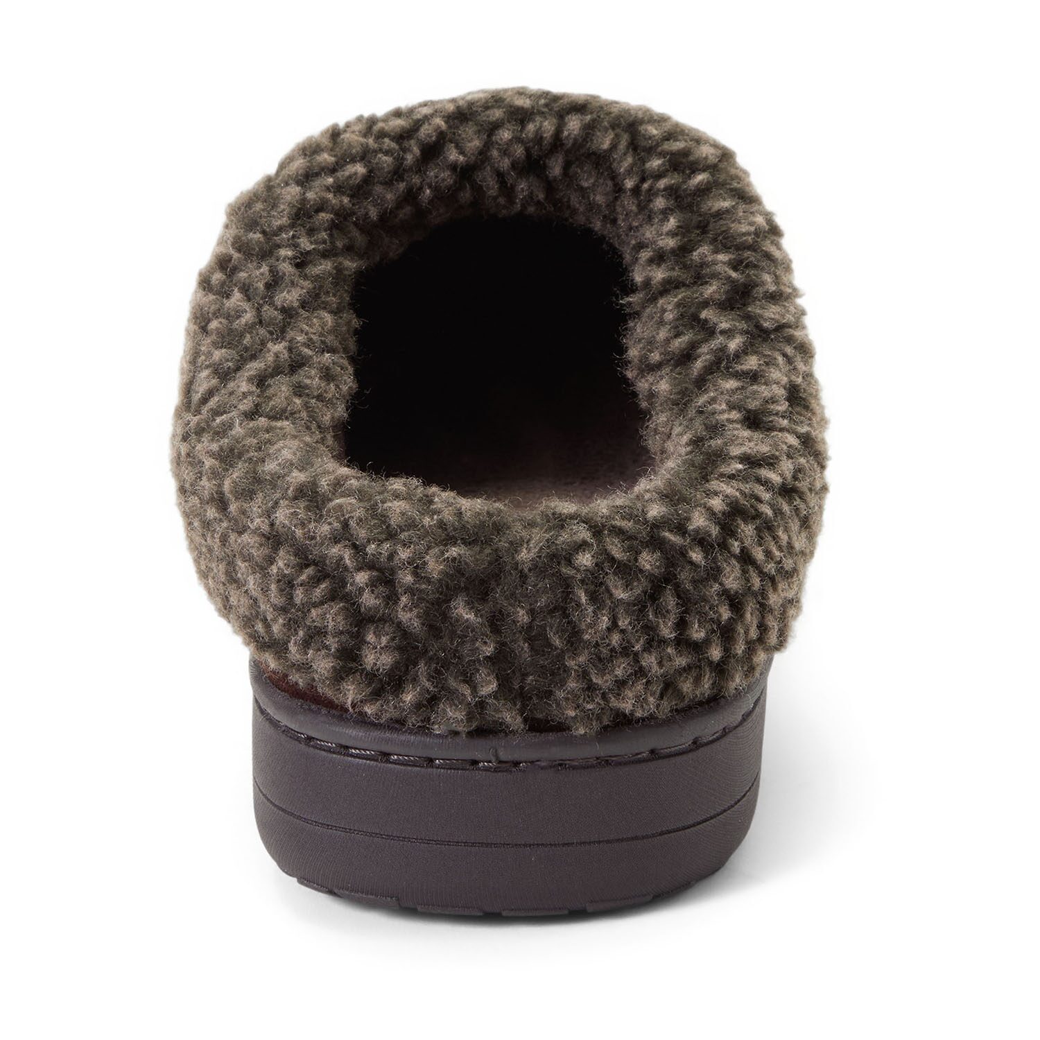 Dearfoams Brendan With Berber Cuff Mens Clog Slippers