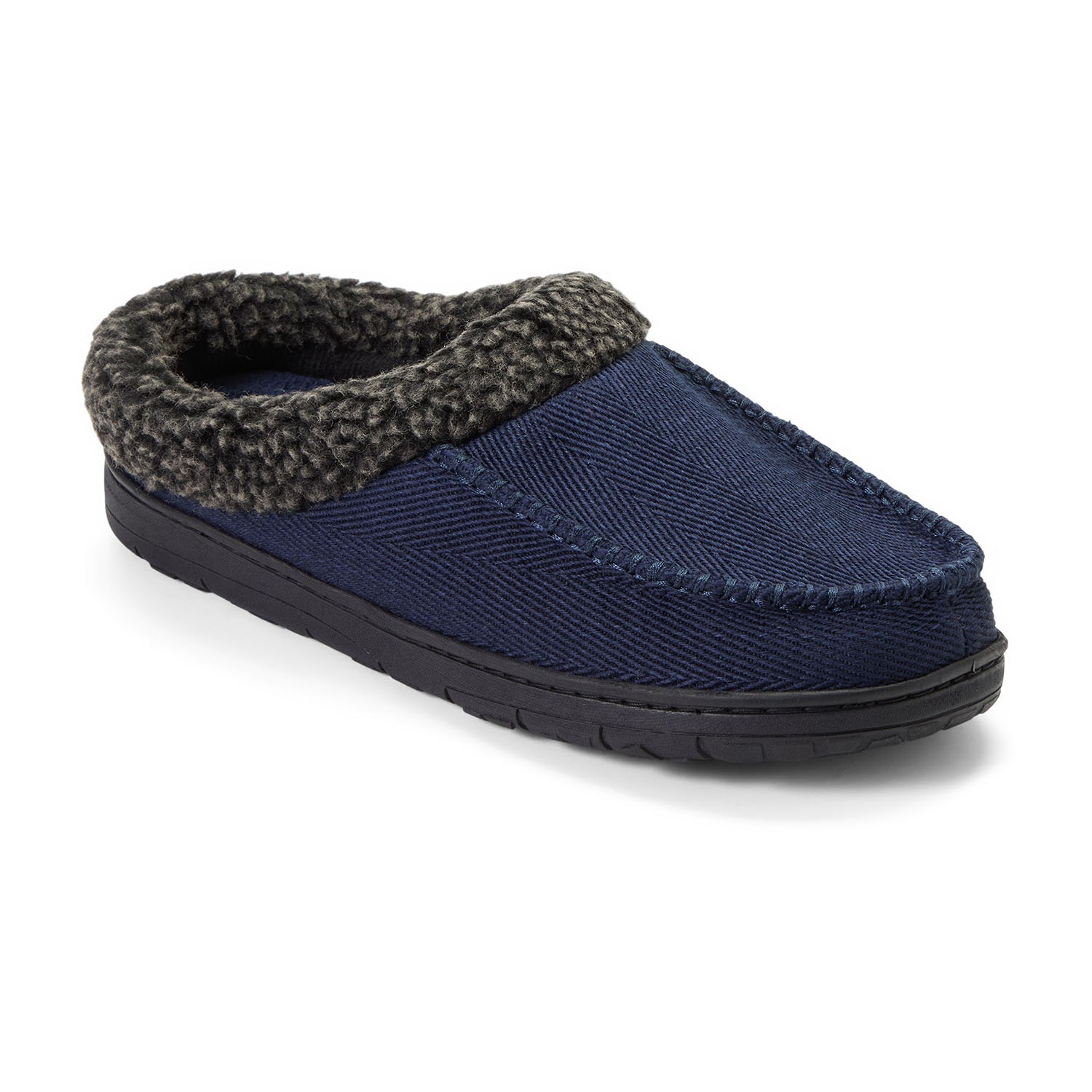 Dearfoams Brendan Twill W Whipstitch Mens Clog Slippers