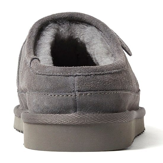 Dearfoams Grafton Quilted Genuine Shearling Mens Clog Slippers