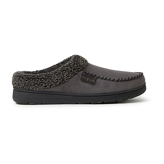 Dearfoams Brendan Microsuede Mens Clog Slippers