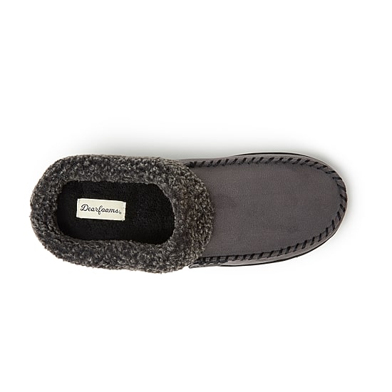 Dearfoams Brendan Microsuede Mens Clog Slippers
