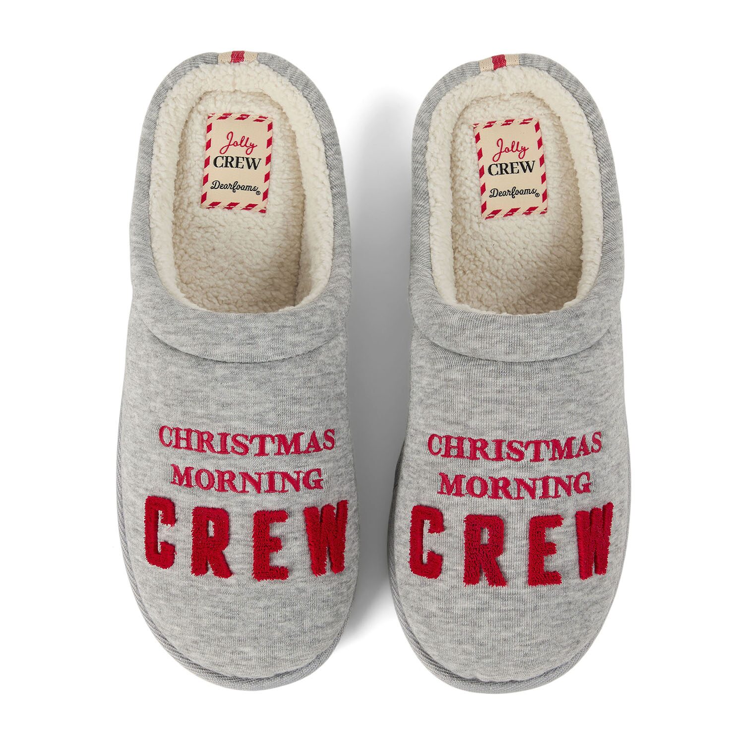Dearfoams Christmas Morning Crew Mens Clog Slippers