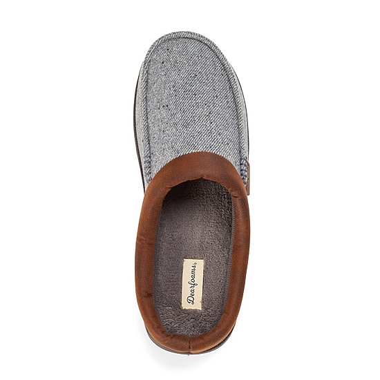 Dearfoams Brendan Perforated Microsuede Mens Clog Slippers