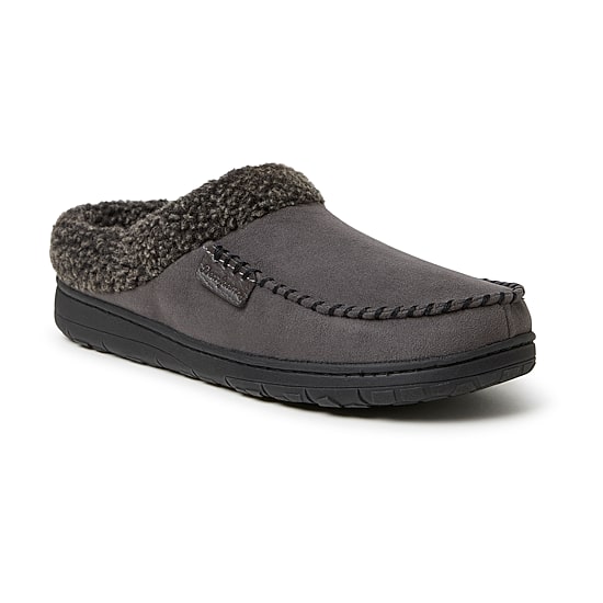 Dearfoams Brendan Microsuede Mens Clog Slippers