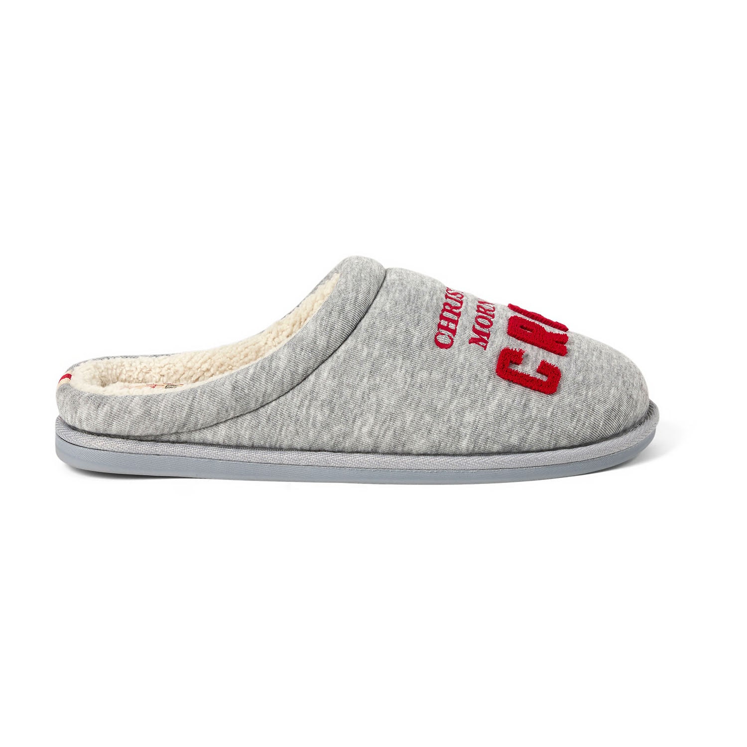 Dearfoams Christmas Morning Crew Mens Clog Slippers