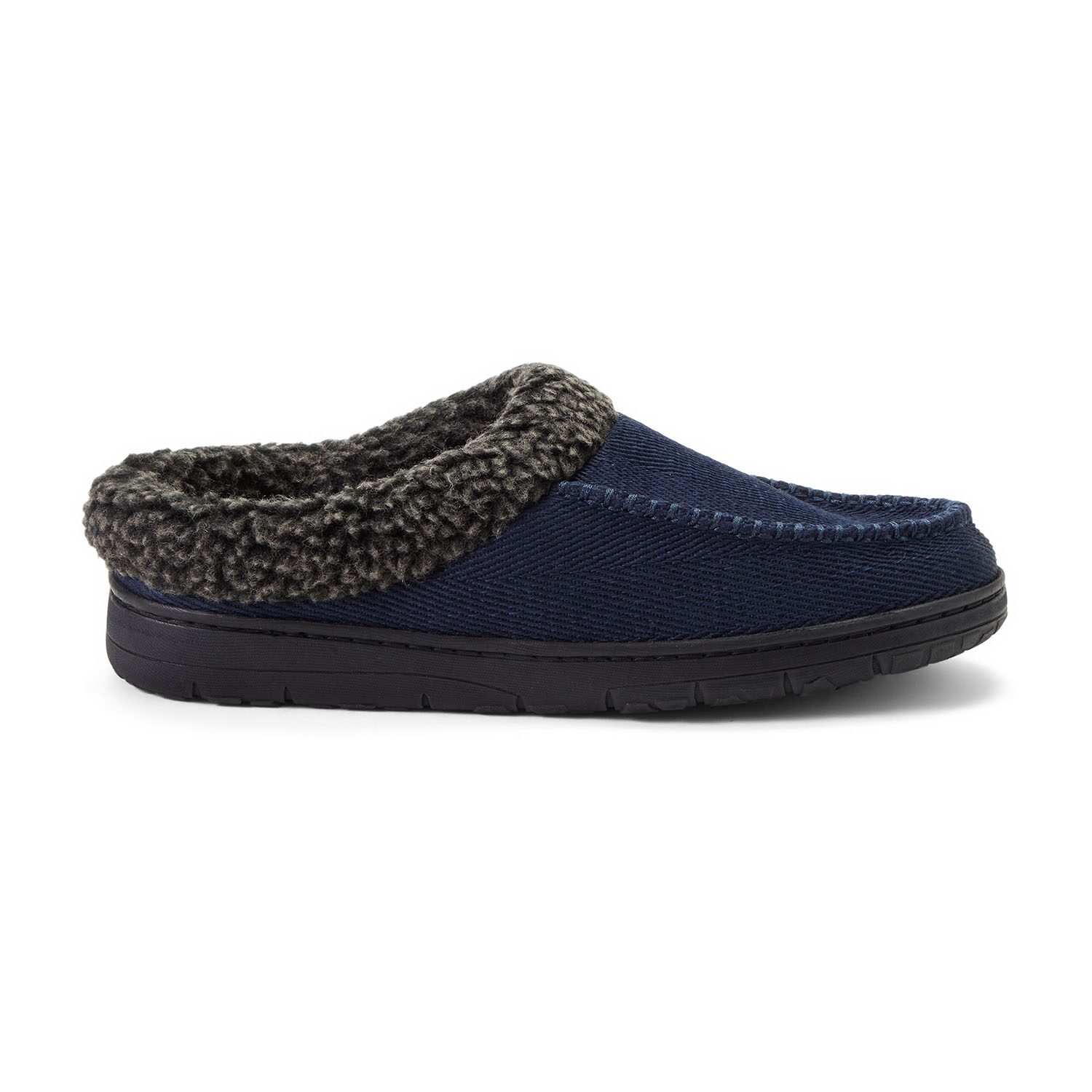 Dearfoams Brendan Twill W Whipstitch Mens Clog Slippers