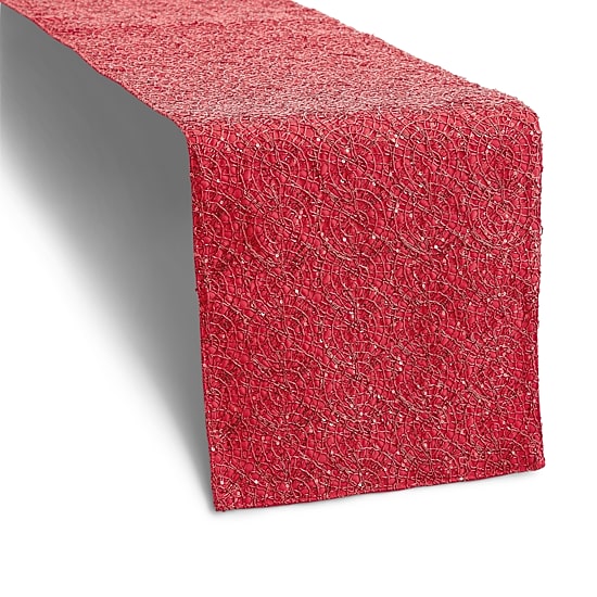 Homewear Holiday Red Winter Web Table Runner
