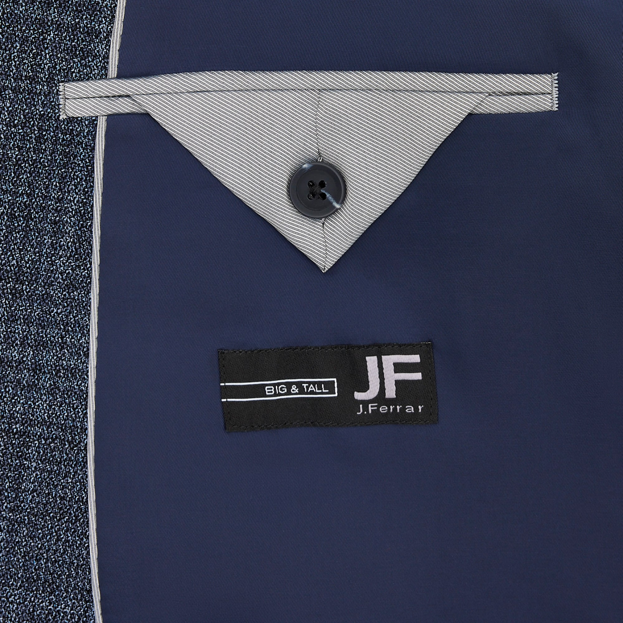 J. Ferrar Ultra Comfort Mens Big and Tall Plaid Regular Fit Sport Coat