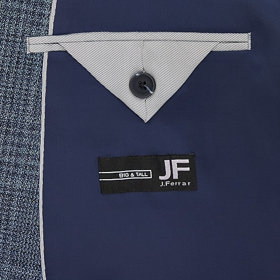 J. Ferrar Ultra Comfort Mens Big and Tall Plaid Regular Fit Sport Coat