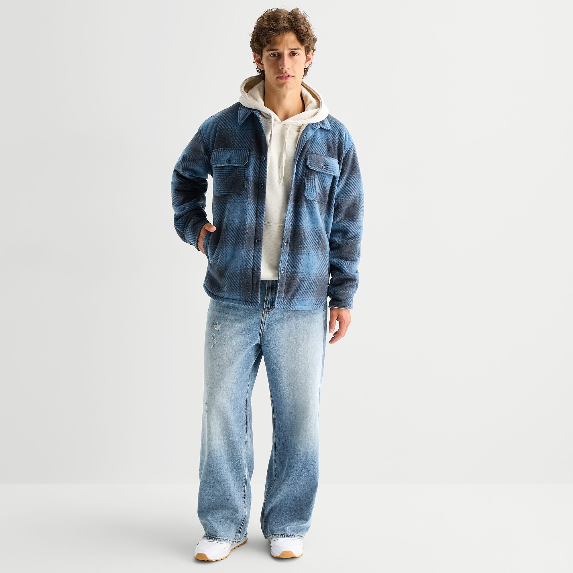 Arizona Mens Fleece Shirt Jacket