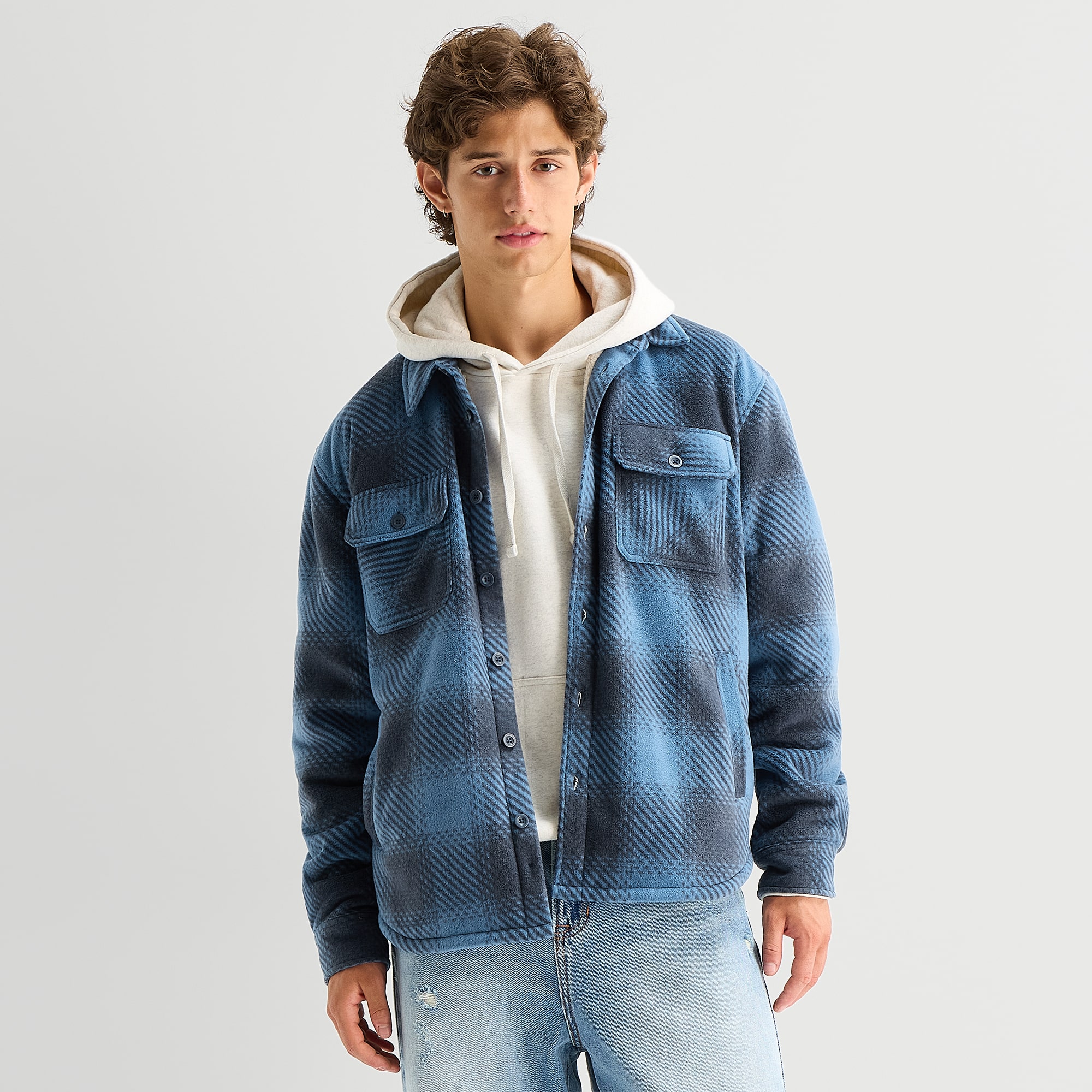 Arizona Mens Fleece Shirt Jacket