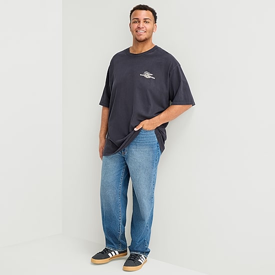 Arizona Mens Crew Neck Short Sleeve Boxy Fit Big and Tall Graphic T-Shirt