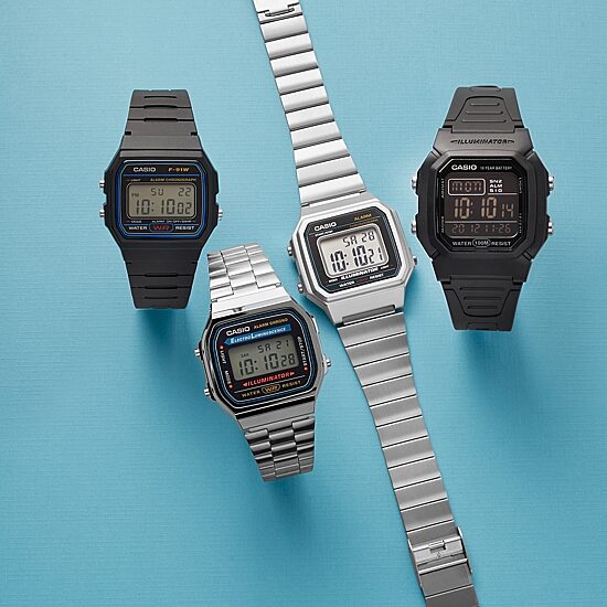 Casio Mens Digital Black Strap Watch F91w-1os