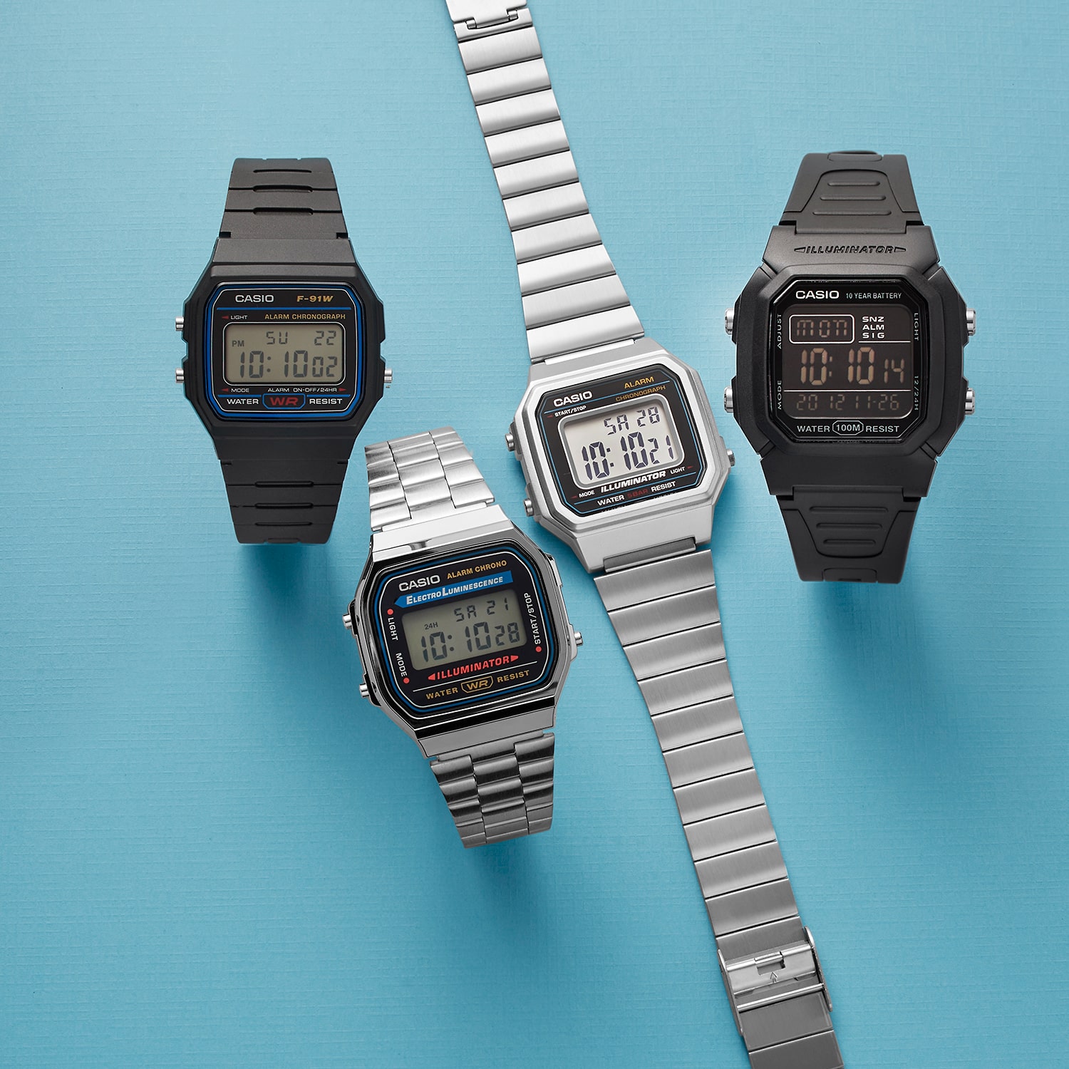 Casio Mens Digital Silver Tone Stainless Steel Expansion Watch A168wa-1jcp