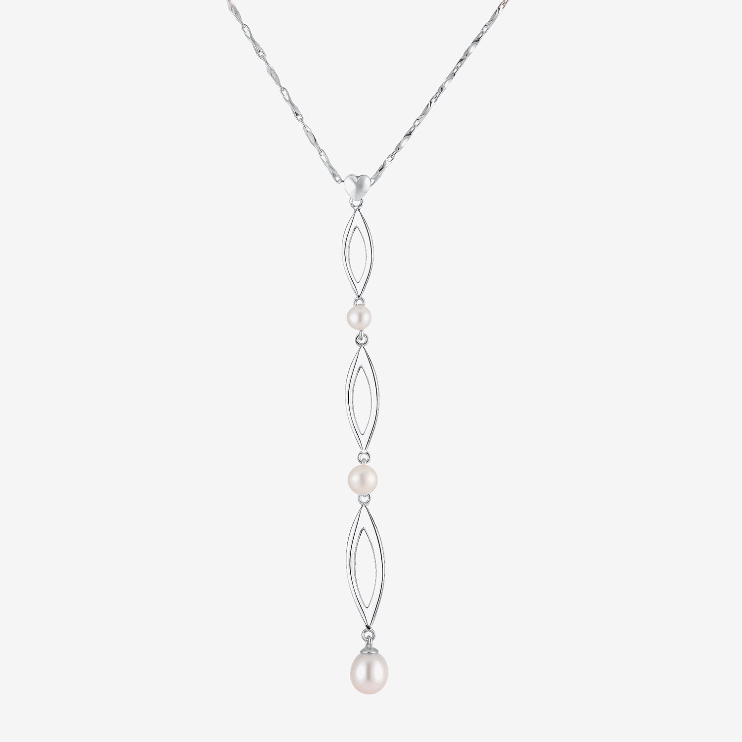 Limited Quantities! Womens White Sterling Silver 18 Inch Y Necklace