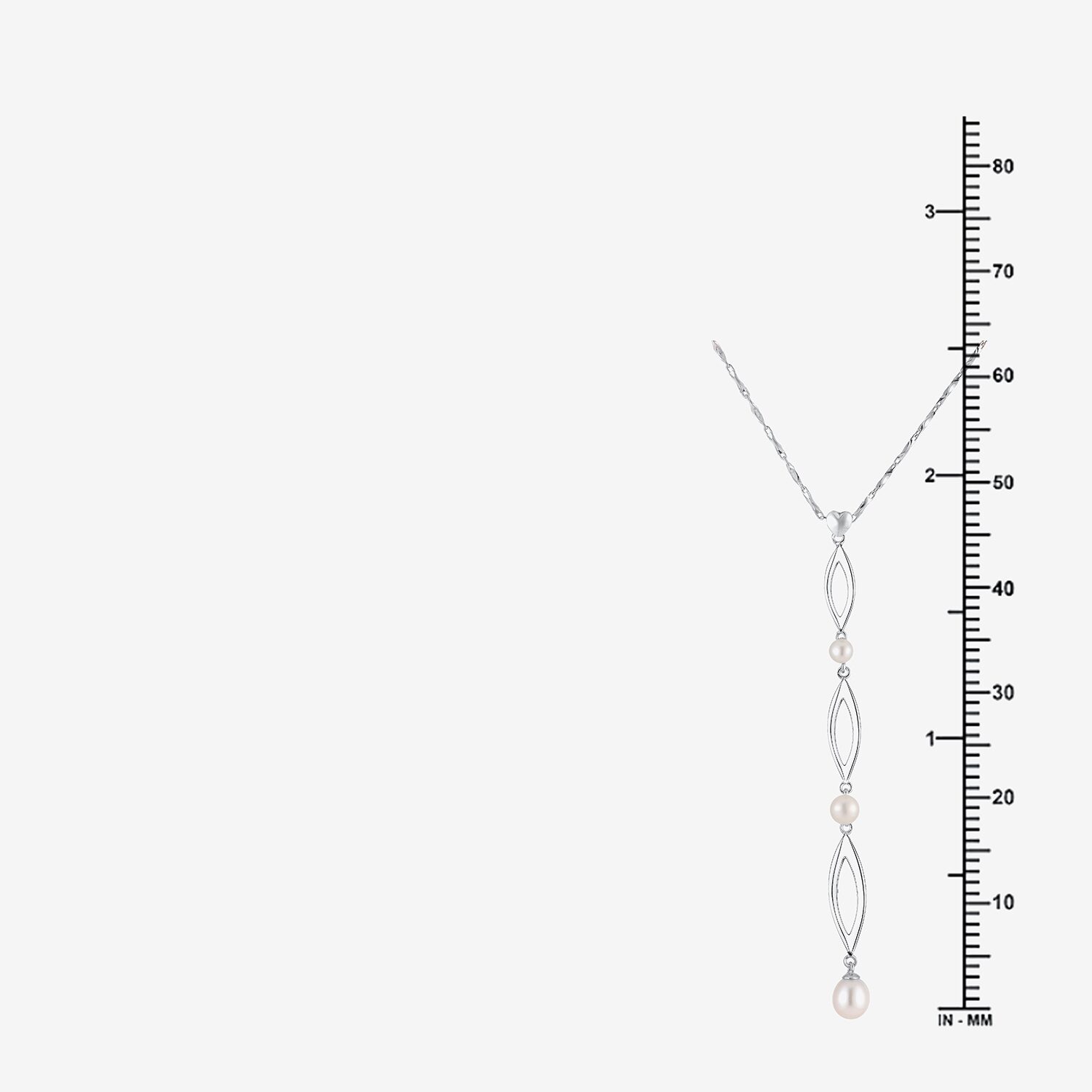 Limited Quantities! Womens White Sterling Silver 18 Inch Y Necklace