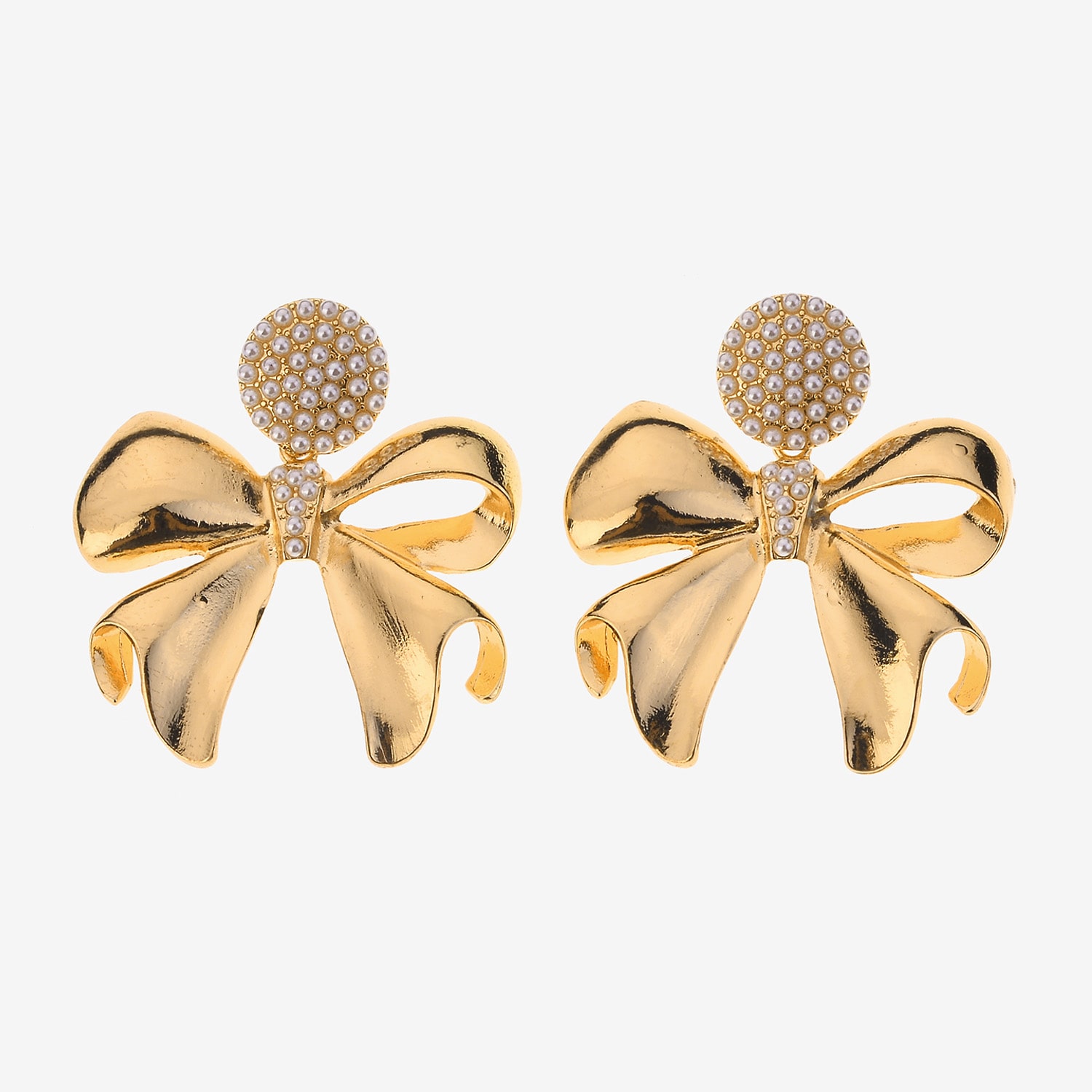 Bijoux Bar Womens Glass Round Drop Earrings