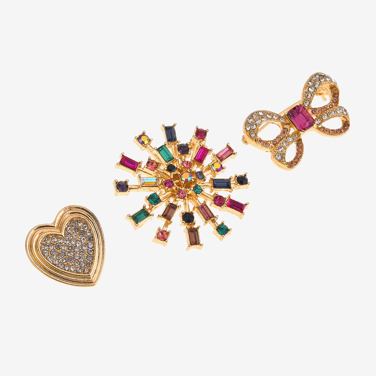 Bijoux Bar Multi Color Glass Brooch