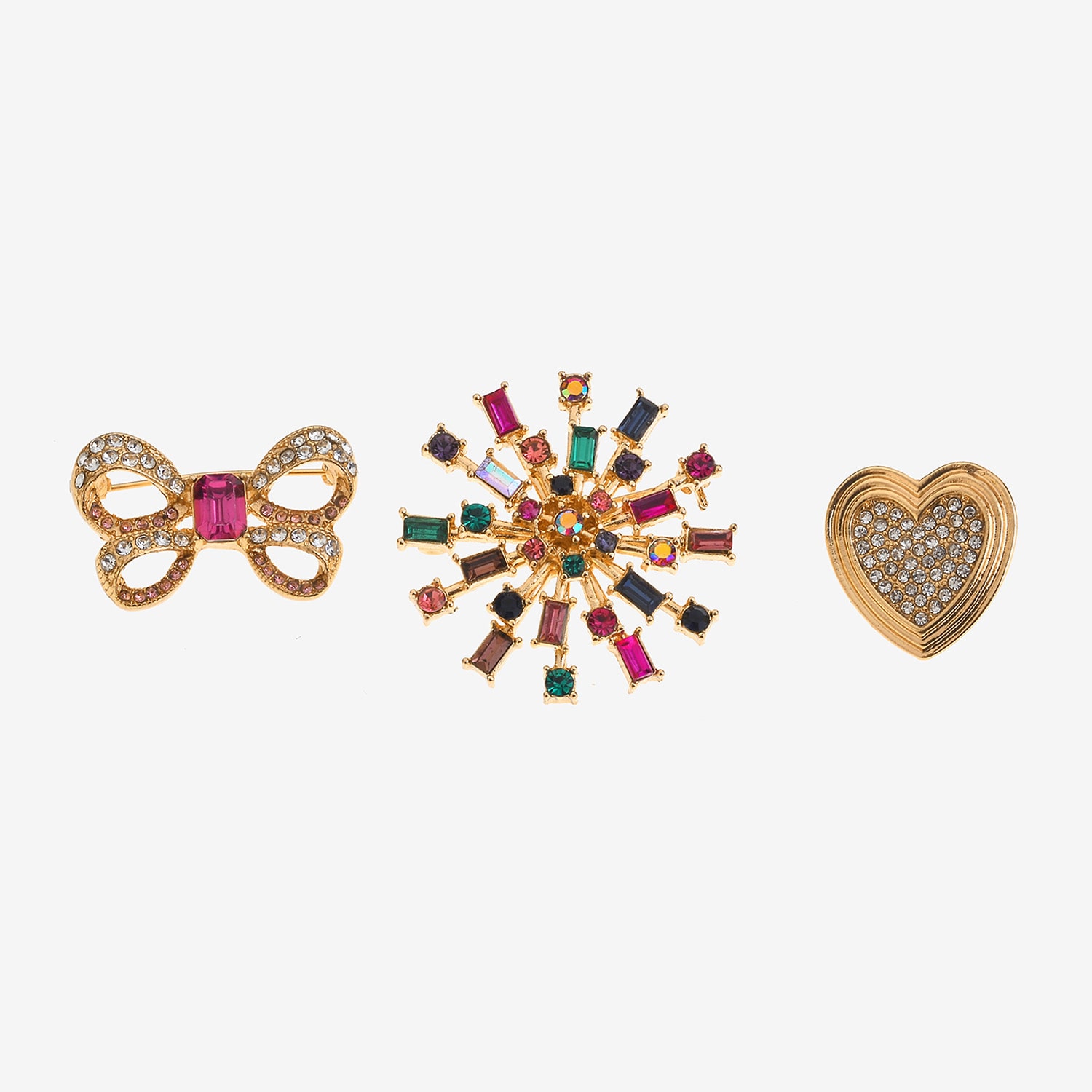 Bijoux Bar Multi Color Glass Brooch