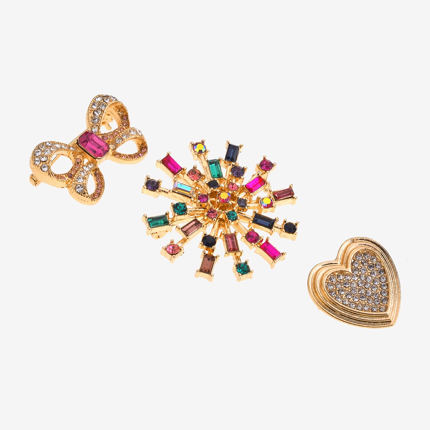 Bijoux Bar Multi Color Glass Brooch