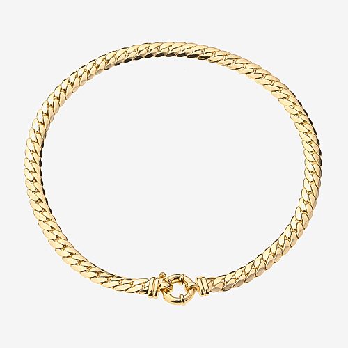 Bold Elements Bold Addiction Womens 10k Gold 16 Inch Fashion Chain Necklace In Yellow