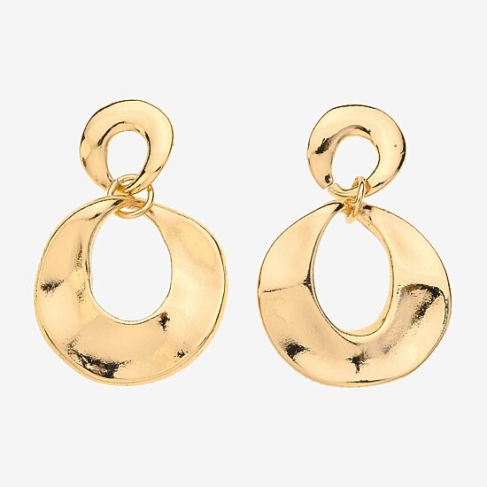 Bold Elements Bold Addiction Womens 10K Gold Drop Earrings