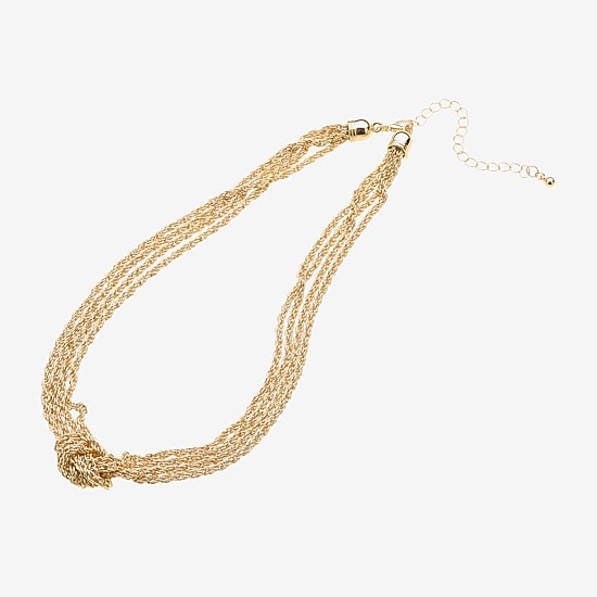 Bold Elements Bold Addiction Womens 10K Gold 15 Inch Fashion Chain Necklace