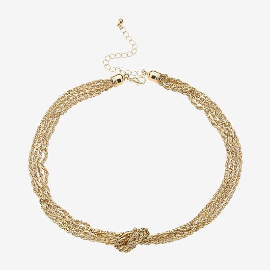Bold Elements Bold Addiction Womens 10K Gold 15 Inch Fashion Chain Necklace