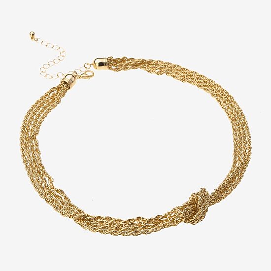 Bold Elements Bold Addiction Womens 10K Gold 15 Inch Fashion Chain Necklace
