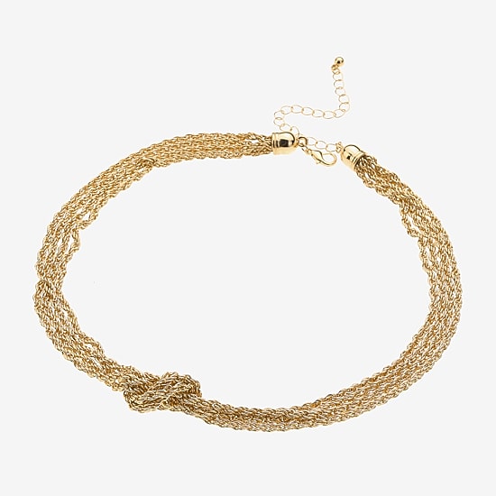 Bold Elements Bold Addiction Womens 10K Gold 15 Inch Fashion Chain Necklace