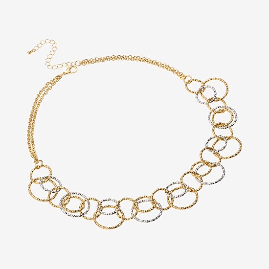 Bold Elements Bold Addiction Womens 10K Gold 20 Inch Statement Necklace