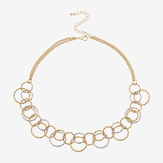 Bold Elements Bold Addiction Womens 10K Gold 20 Inch Statement Necklace