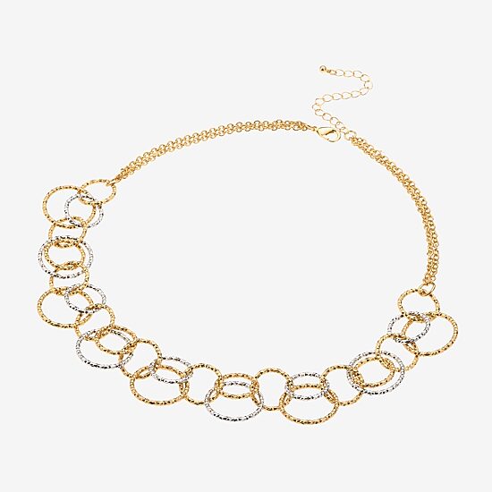 Bold Elements Bold Addiction Womens 10K Gold 20 Inch Statement Necklace