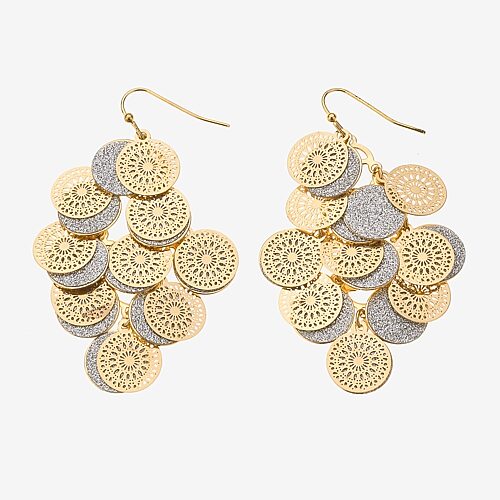 Bold Elements Bold Addiction Womens 10k Gold Chandelier Earrings In Yellow